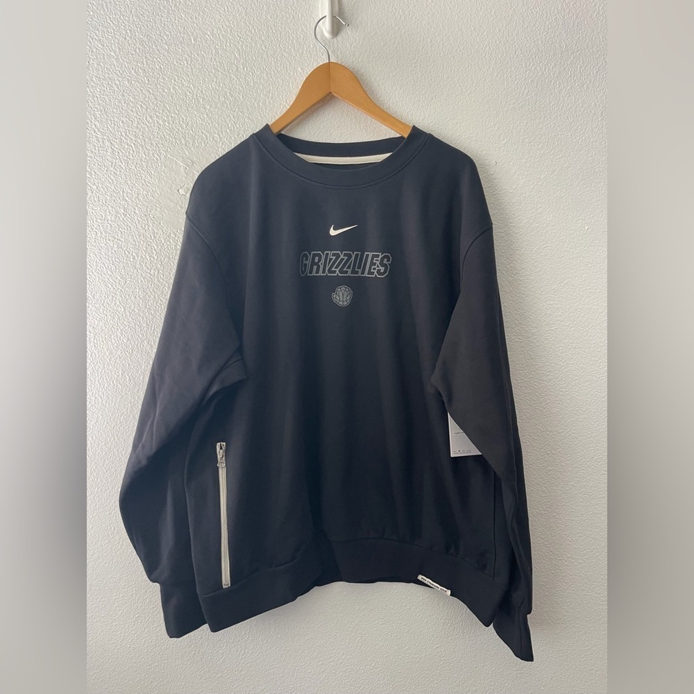 Nike Grizzlies Men’s Basketball Standard Issue Crewneck Sweater Sz X-Large Black